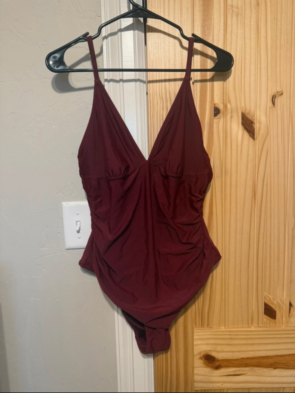 Cupshe Burgundy One-Piece Bathing Suit